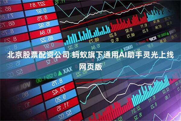 北京股票配资公司 蚂蚁旗下通用AI助手灵光上线网页版